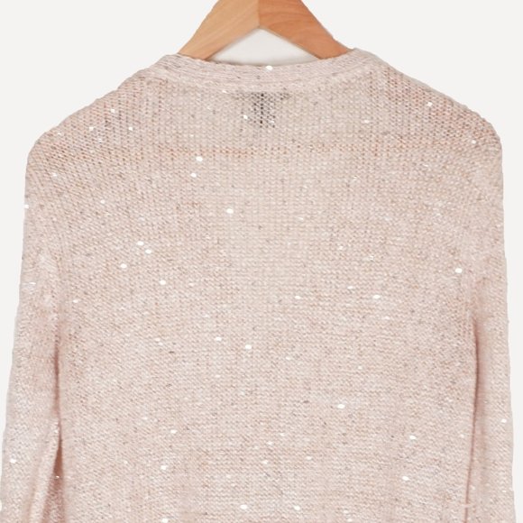 ⭐️ H&M Golden Sequin knit long sleeves cardigan sweater Size S - Picture 5 of 7
